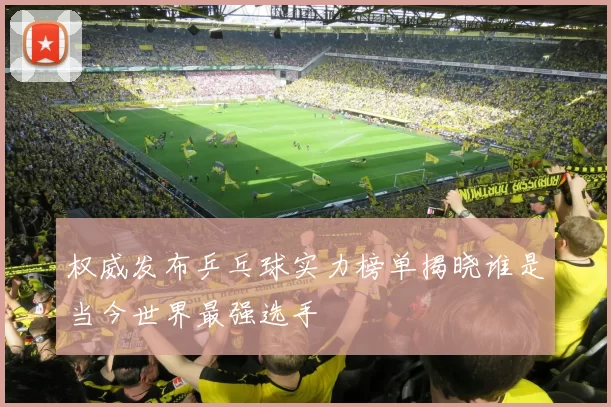 权威发布乒乓球实力榜单揭晓谁是当今世界最强选手